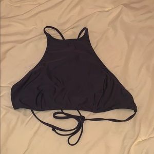 Dark green halter bikini top